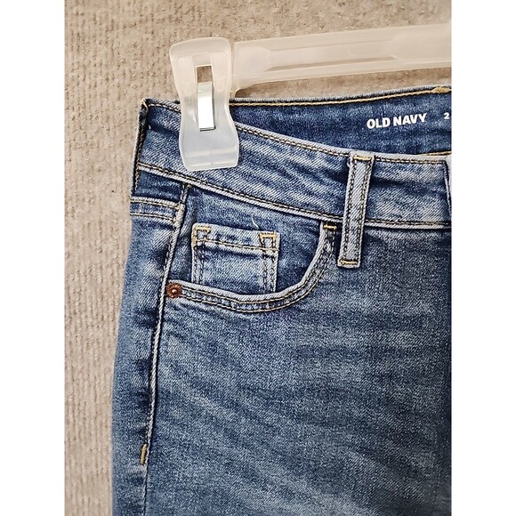 Old Navy Rockstar Slim Capri Jeans Womens 2 Blue Medium Wash Stretch NEW - Picture 5 of 12